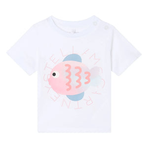Stella McCartney Kids - Stella Fish T-shirt | White