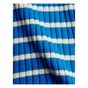Mini Rodini - Striped Ribbed Dress Made of Organic Cotton | Blue