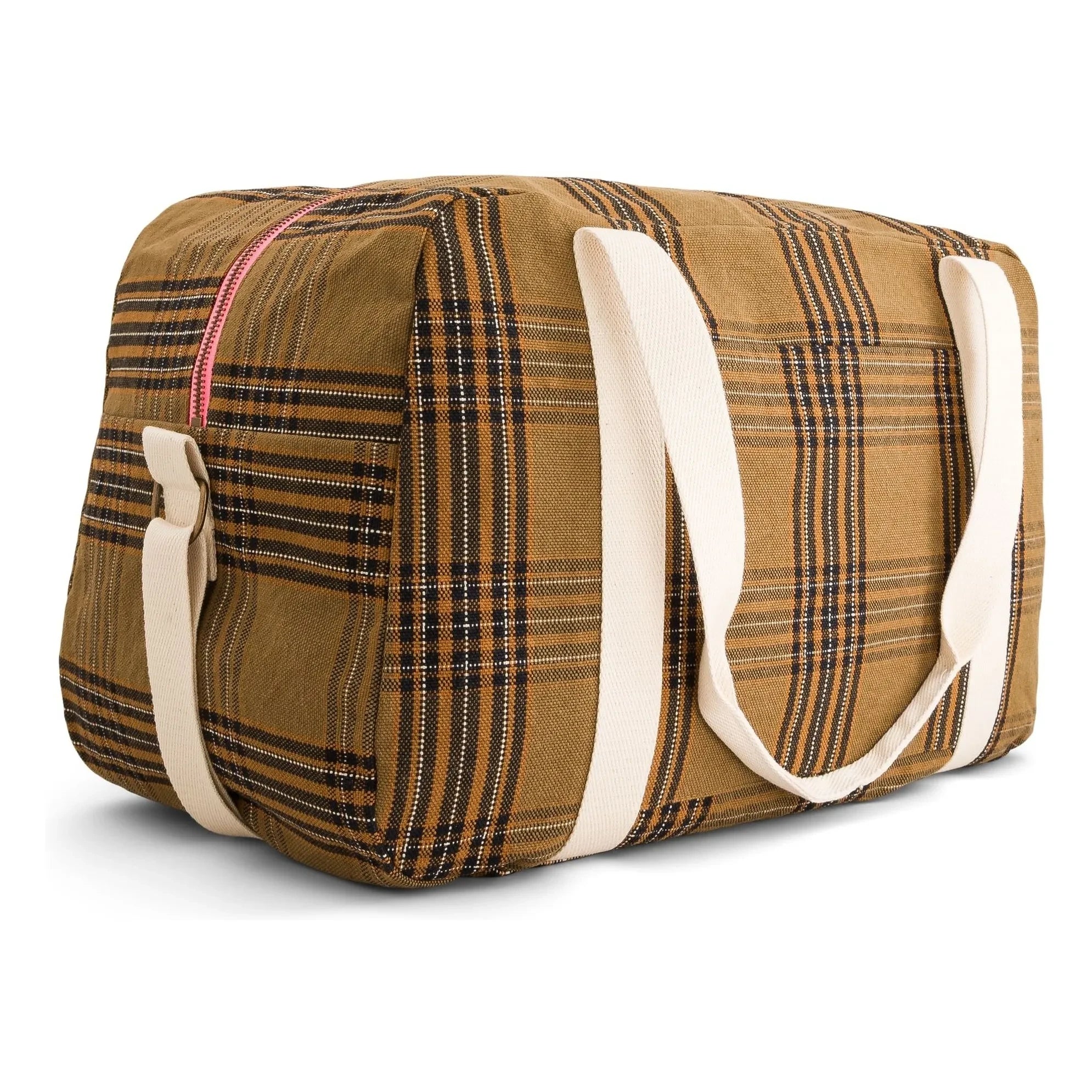 Rose in April - Raphaël Tartan baby care bag | Brown