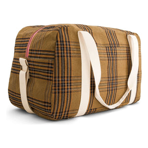 Rose in April - Raphaël Tartan baby care bag | Brown