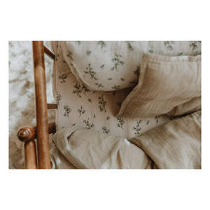 garbo&friends - Bluebell Cotton Muslin Fitted Sheet | Cream
