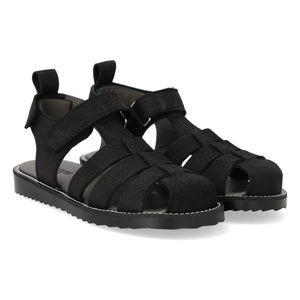 Angulus - Peach Nubuck Sandal | Black