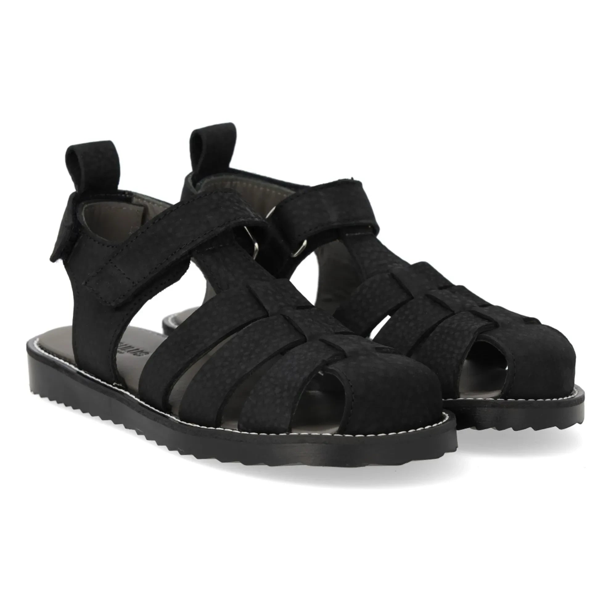 Angulus - Peach Nubuck Sandal | Black