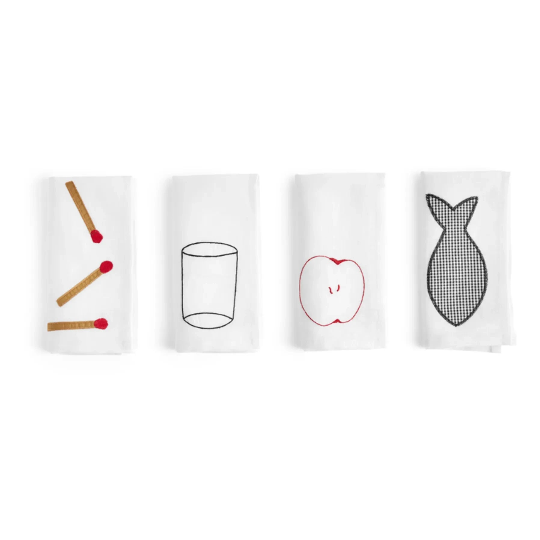 Hay - Dessert Napkins - 4-piece Set | White