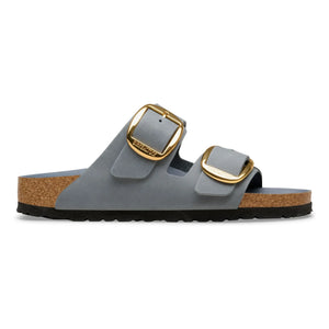 BIRKENSTOCK - Arizona Big Buckle Oiled Leather Sandals | Gray