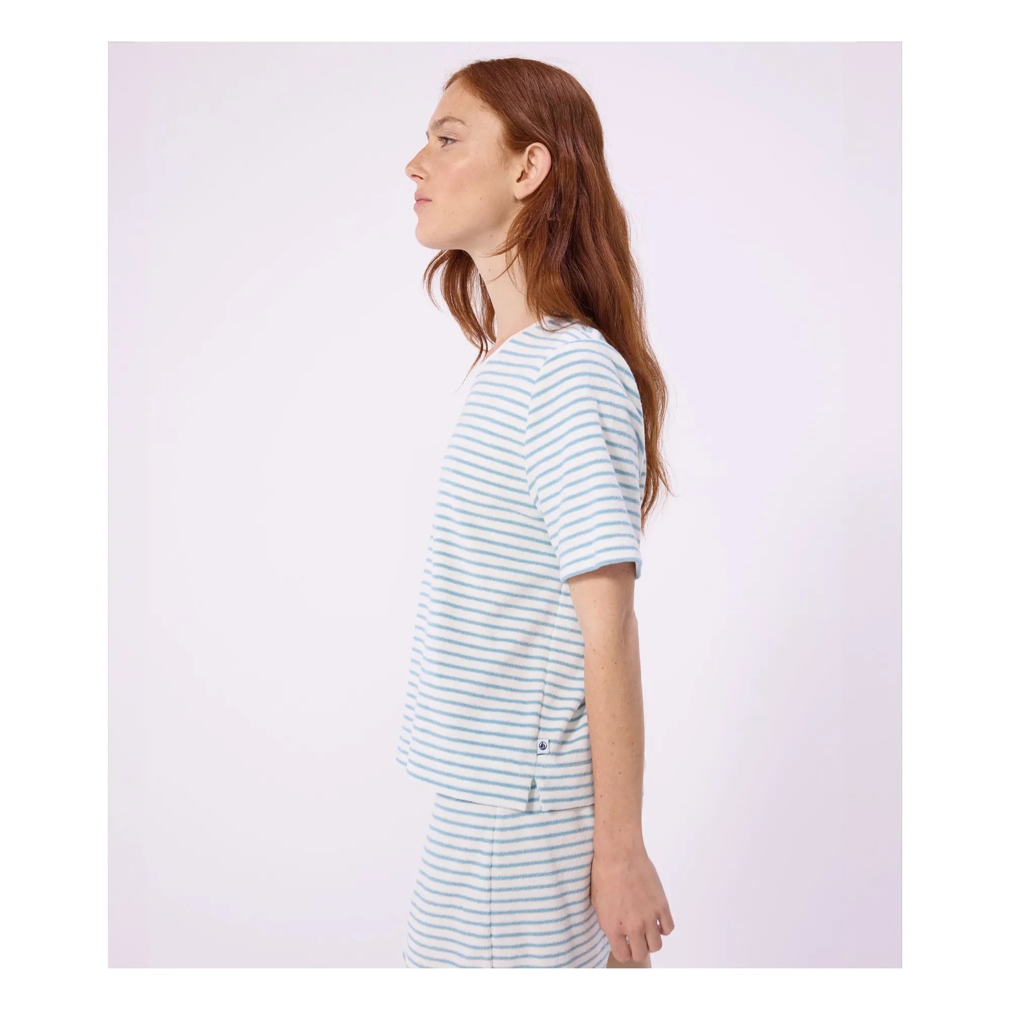 Petit Bateau - Çizgili Havlu Pijama Şortu | Turkuaz