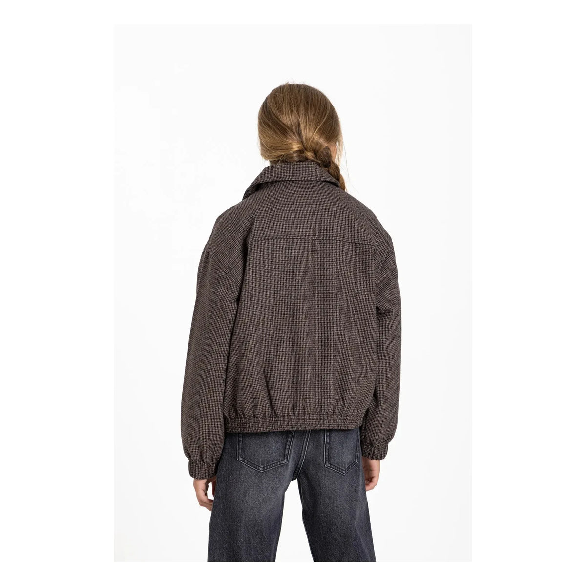 Finger in the nose - Sage Houndstooth Yün Ceket | Kahverengi