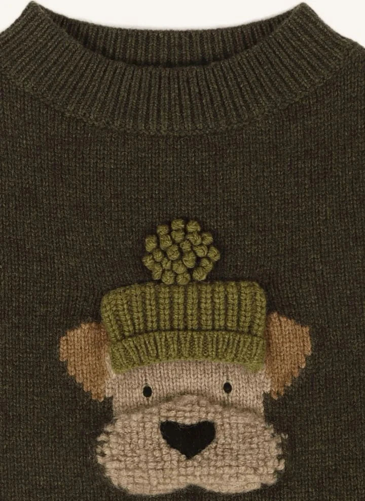 Donsje - Denn Dog Merino Wool Sweater | Dark Green