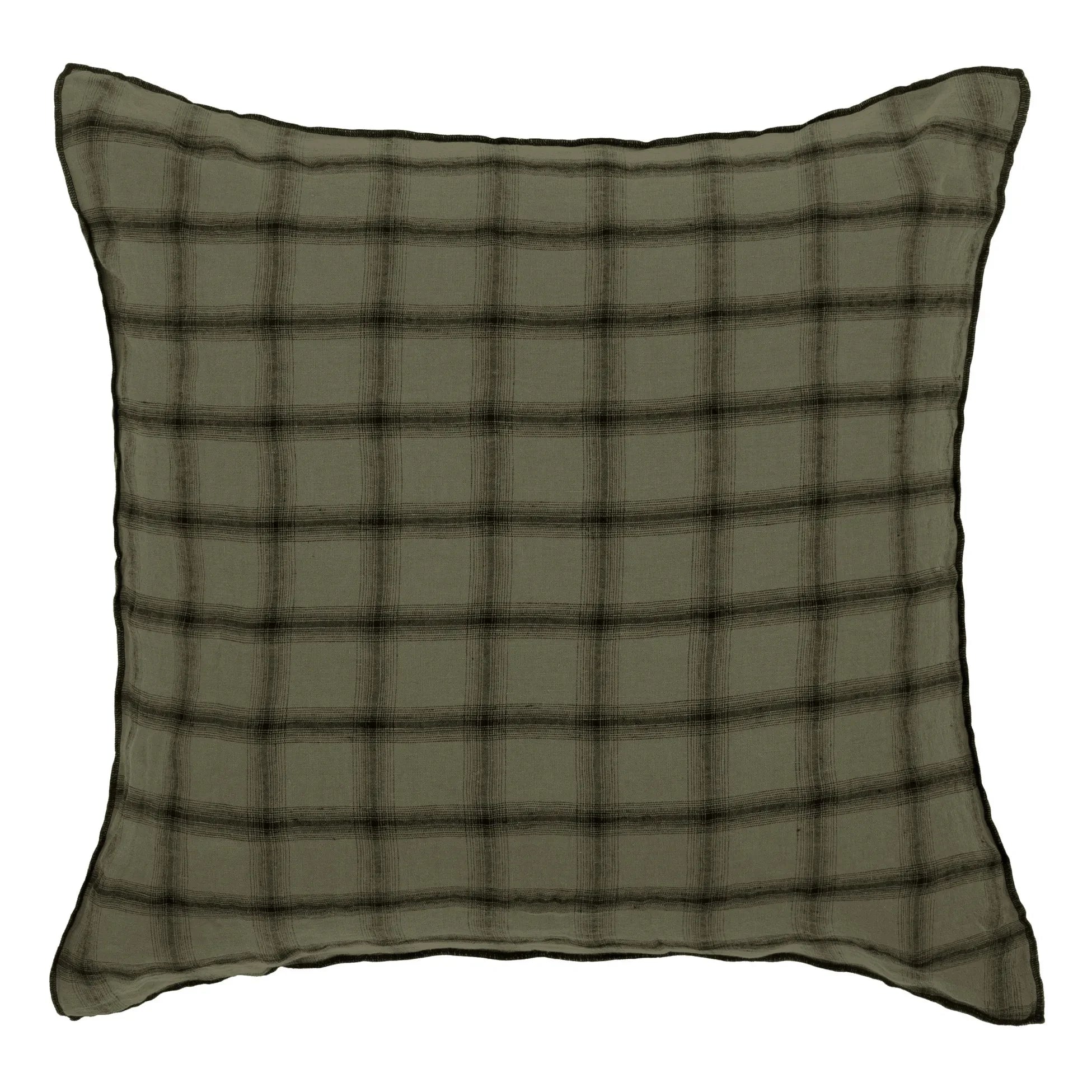 Le Monde Sauvage - Highlands Washed Linen Pillowcase | Khaki