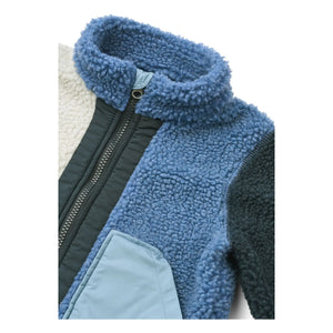 Liewood - Noam Color Block Recycled Fiber Sherpa Jacket | Blue
