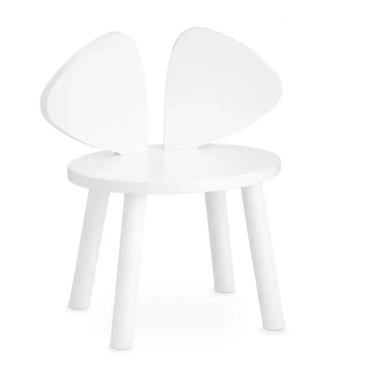 Nofred - Oak-colored Mouse Stool | White