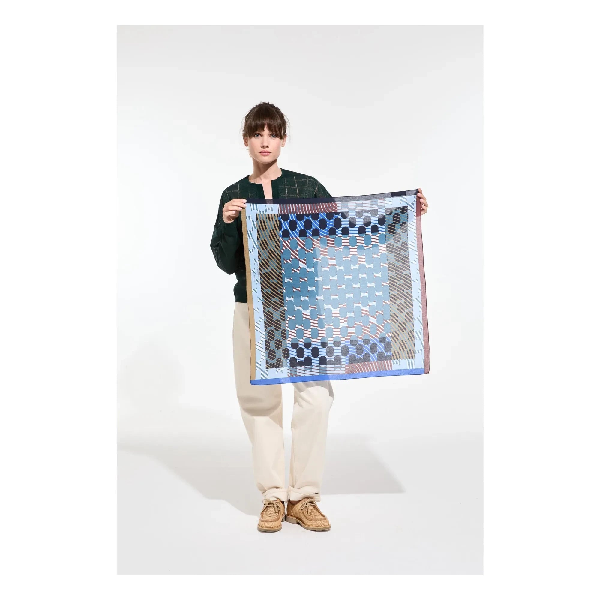 Mapoésie - Polene Cotton Scarf | Blue