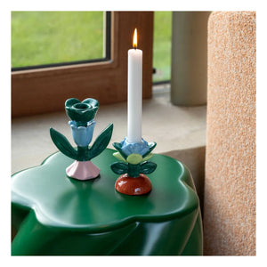 &Klevering - Flower Candle Holder | Green