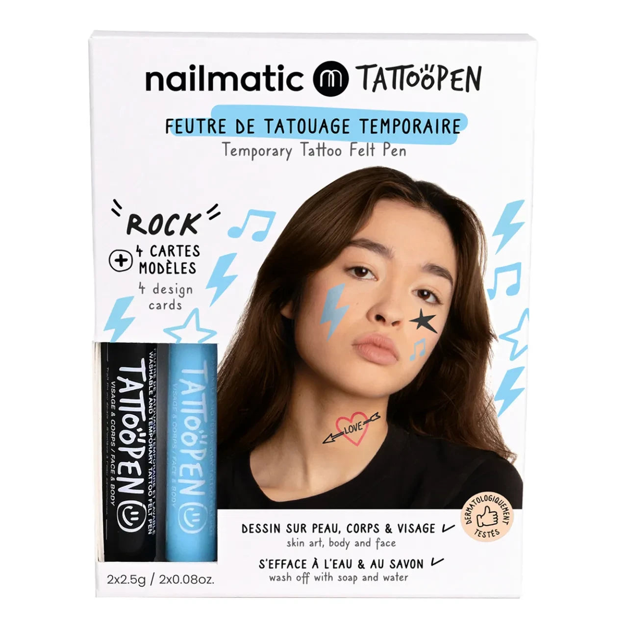 Nailmatic Kids - Tattoopen Rock Tattoo Felt-tip Pen Set of 2