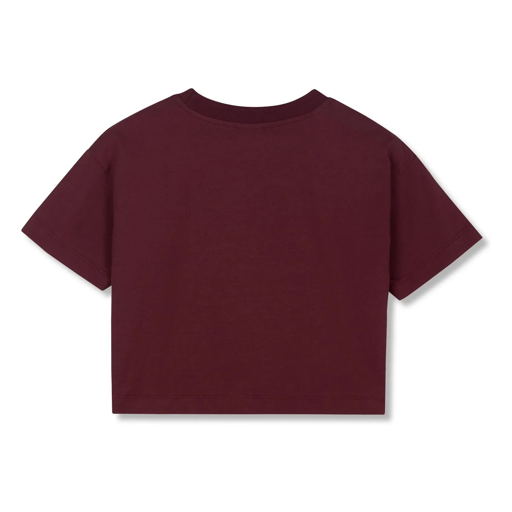 Wynken - Crop Butterfly Organic Cotton T-Shirt | Burgundy