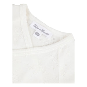 Tartine et Chocolat - Organic Cotton Cross-Over Pointelle Baby Body | Ecru