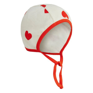 Mini Rodini - Béguin Heart Patterned Organic Cotton | White