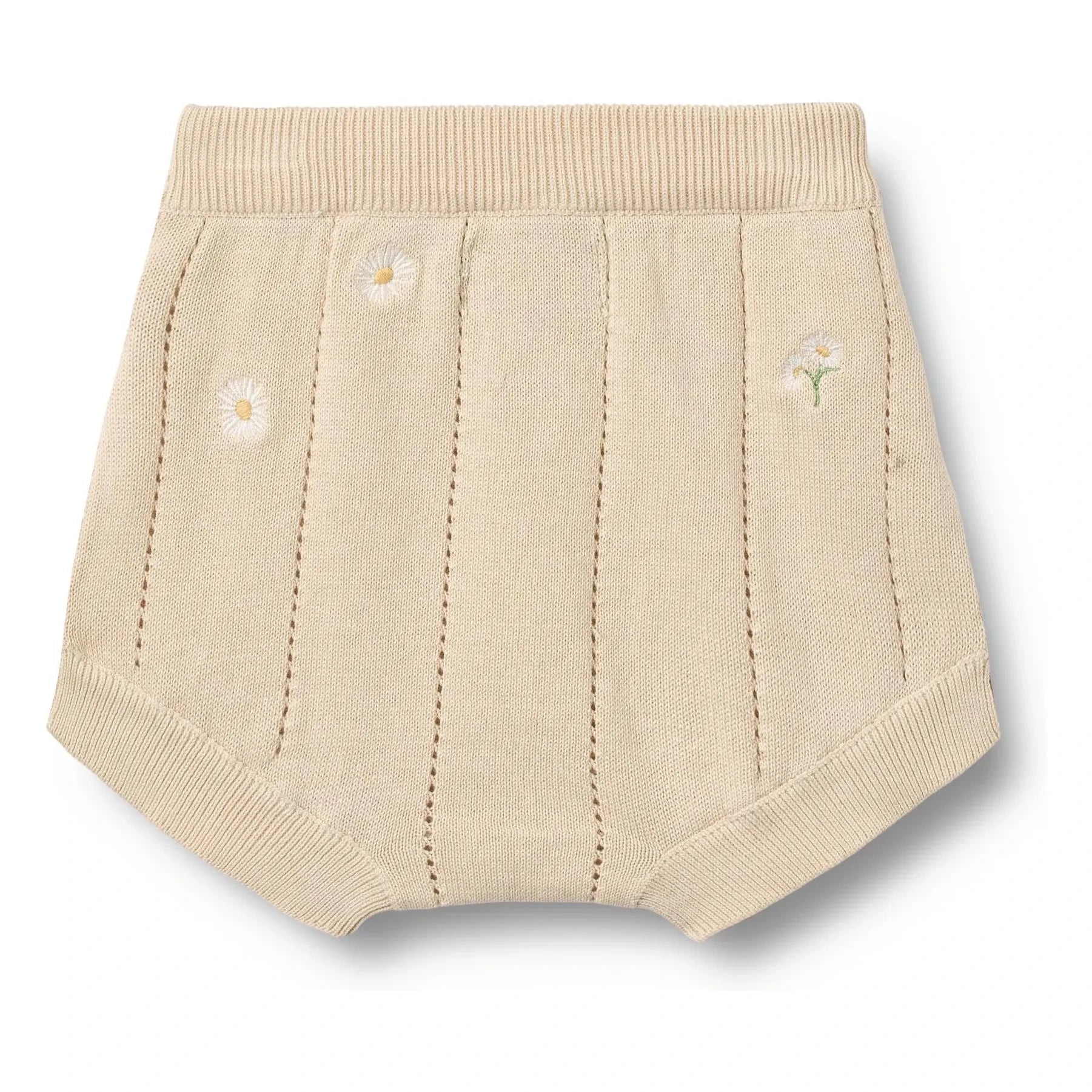 Wheat - Dua Flowers Organic Cotton Knit Shorts | Ecru