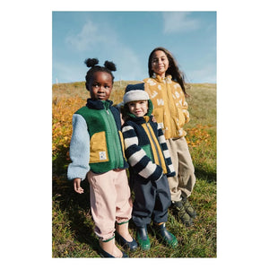 Liewood - Noam Striped Sherpa-Style Jacket, Made from Recycled Fibers | Navy