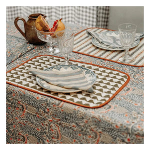 Le Monde Sauvage - London Napkin - 8-Piece Set | Blue