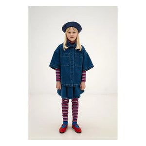 Repose AMS - Organik Pamuklu Çizgili Tayt | Mor