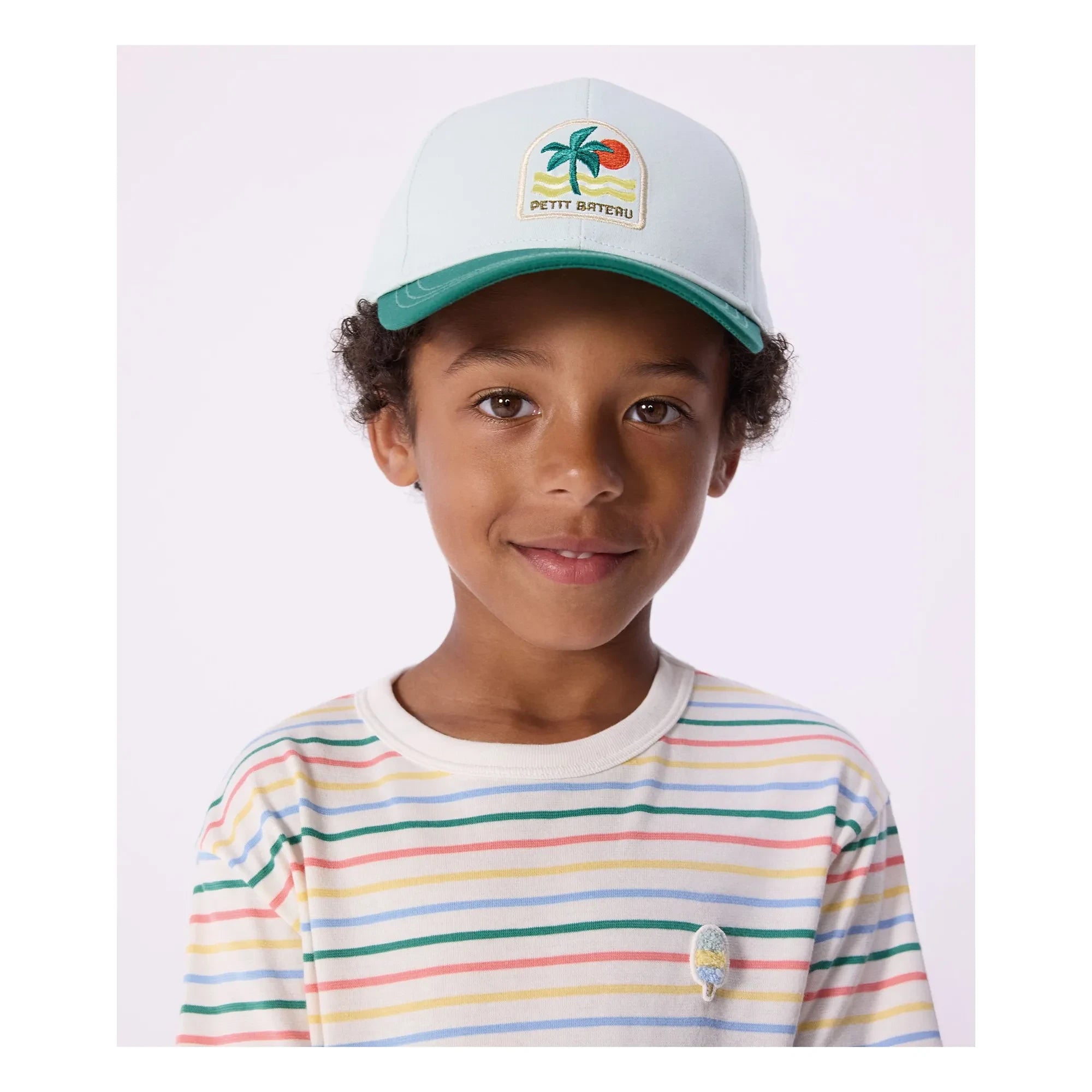 Petit Bateau - Palm twill şapka | Mavi
