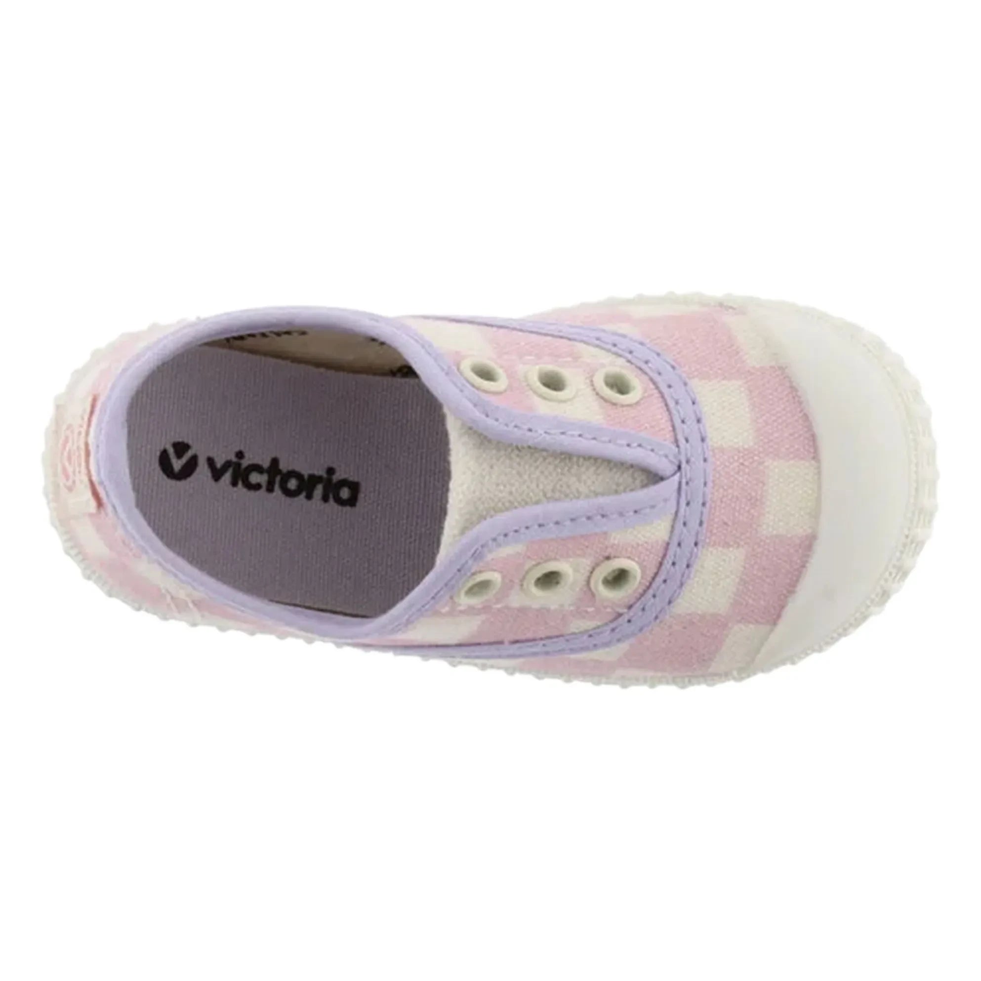 Victoria - Canvas Quadrille Sneakers | Pink