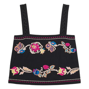 Louise Misha - Phaedra Organic Cotton Top | Black