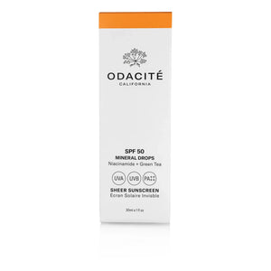 Odacité - Mineral Damlalar Şeffaf Güneş Kremi SPF50 - 30 ml