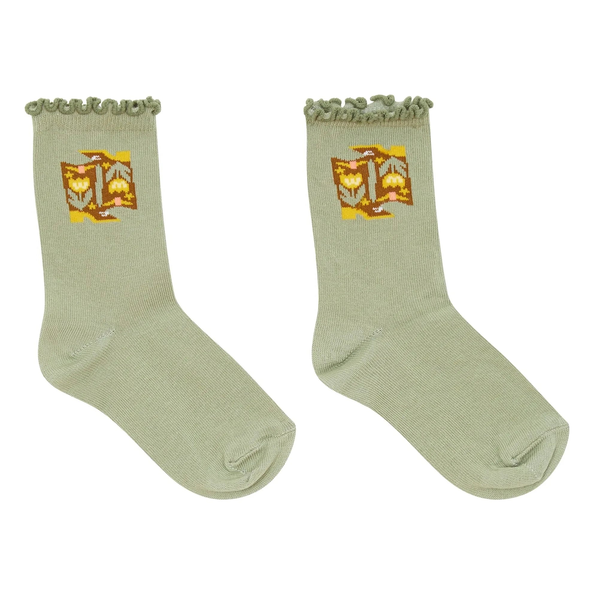 Hundred Pieces - Lilibelle Cowboy Socks | Sea Green