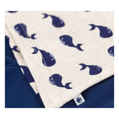 Petit Bateau - Whale Pattern Pajama Shorts | Heather Beige