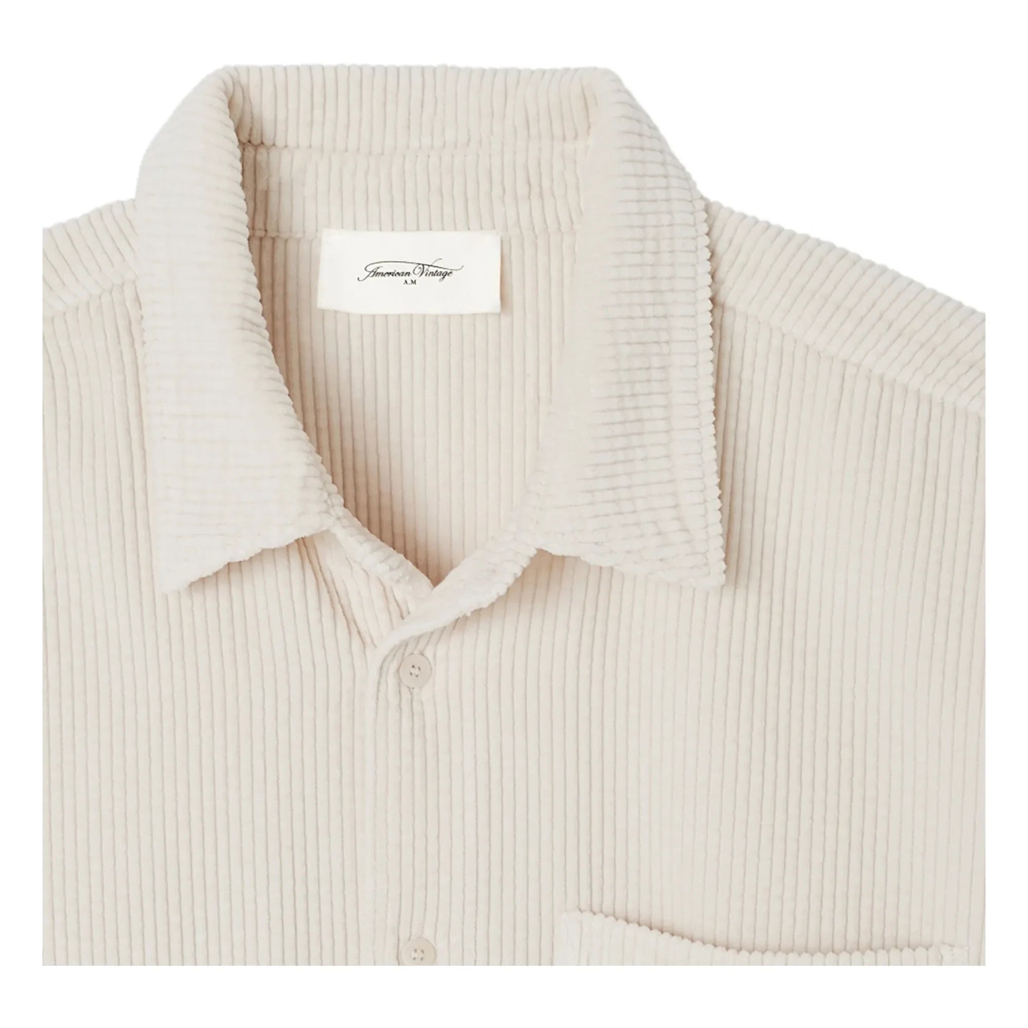 American Vintage - Padow Velvet Shirt | Ecru