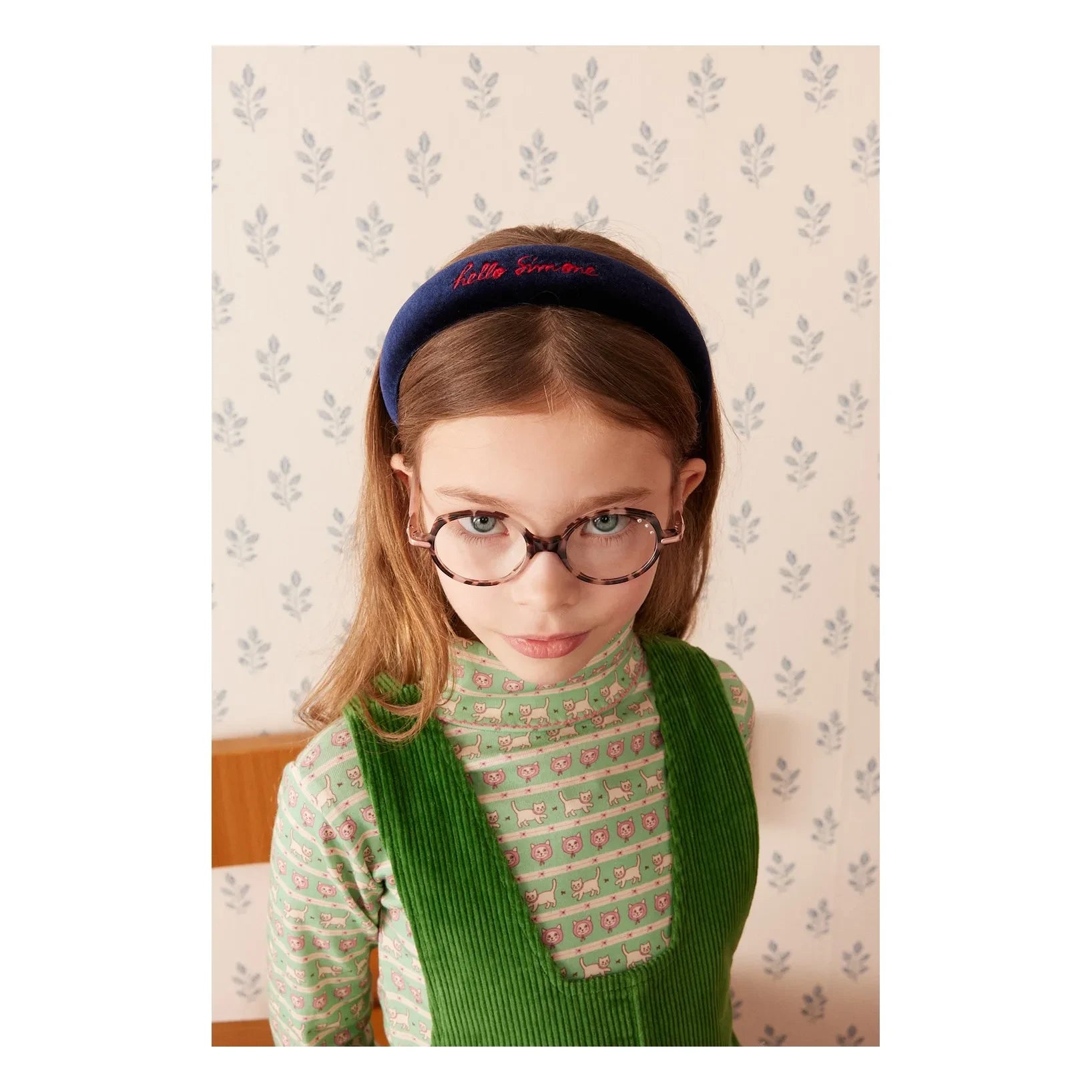 Hello Simone - Hello Simone Kadife Taç | Lacivert