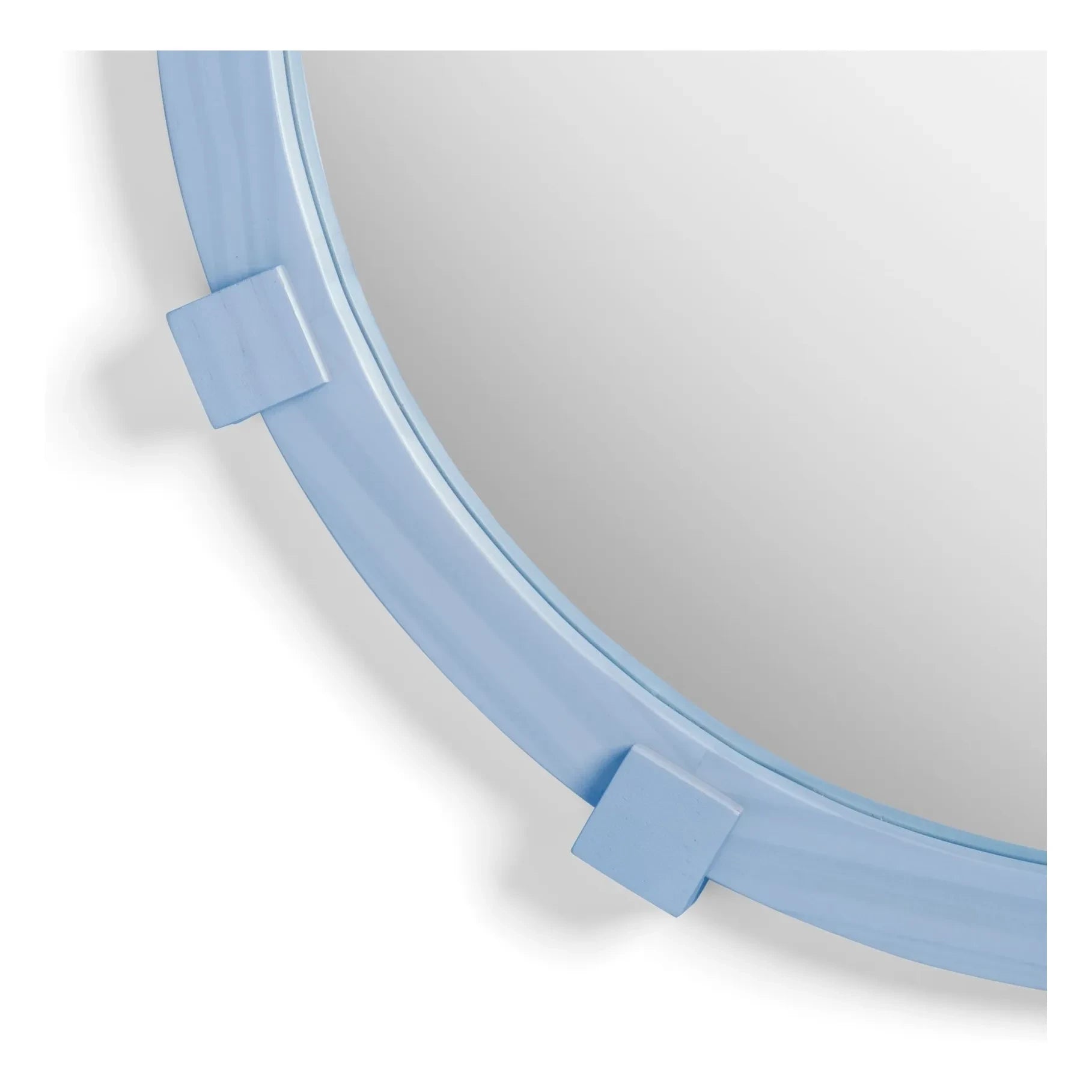 &Klevering - Chunk Round Mirror | Blue