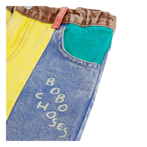 Bobo Choses - Renk Bloklu Organik Pamuk Jeans | Sarı