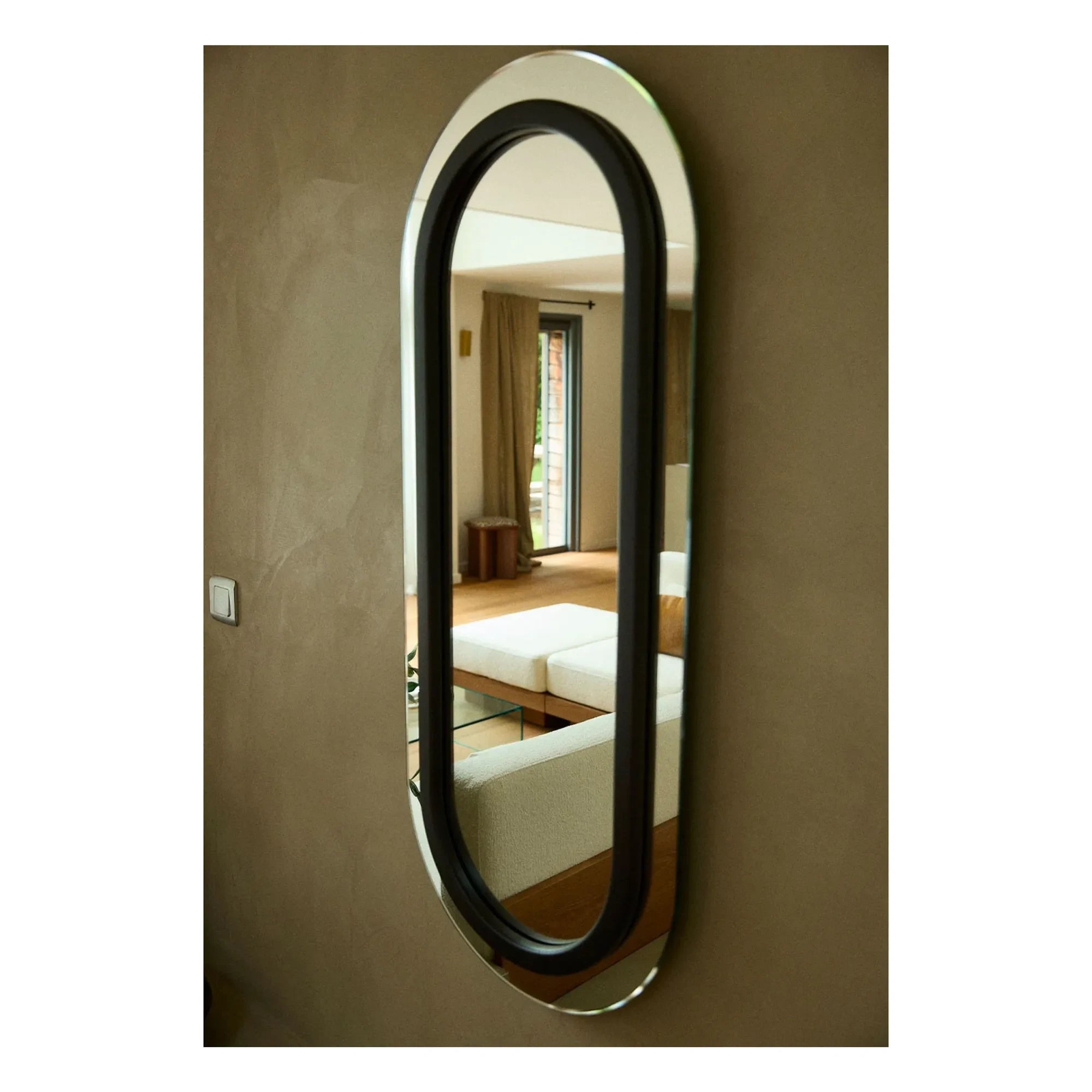 Gabrielle Paris - Blackened Oak Veneered Victor Mirror | Black