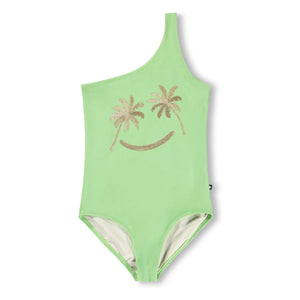 Molo - Asymmetrical Swimwear Nai Golden Smile Recycled Fibres | Anise green