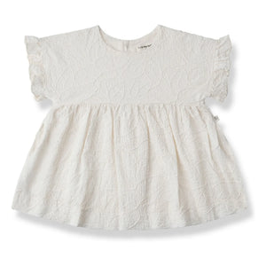 1+ in the family - Satuna Embroidered Dress | White