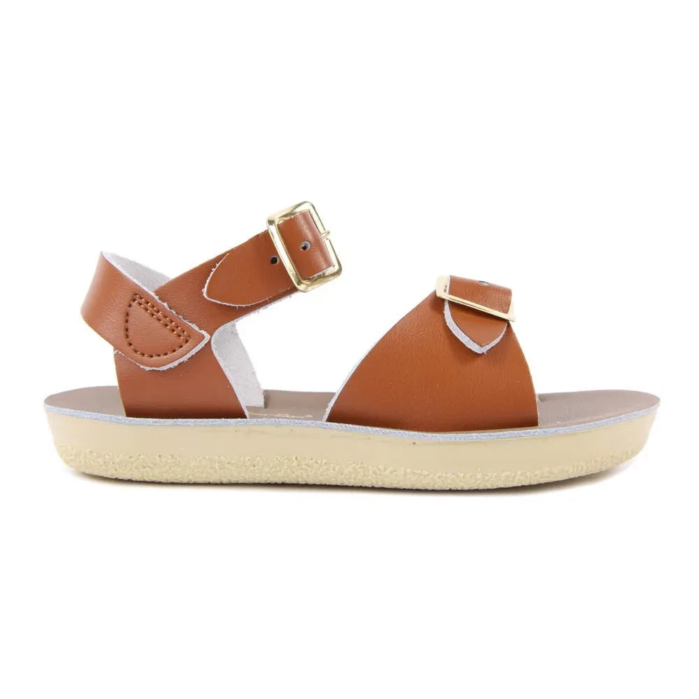 Salt-Water - Surfer Double Buckle Leather Waterproof Sandals | Camel