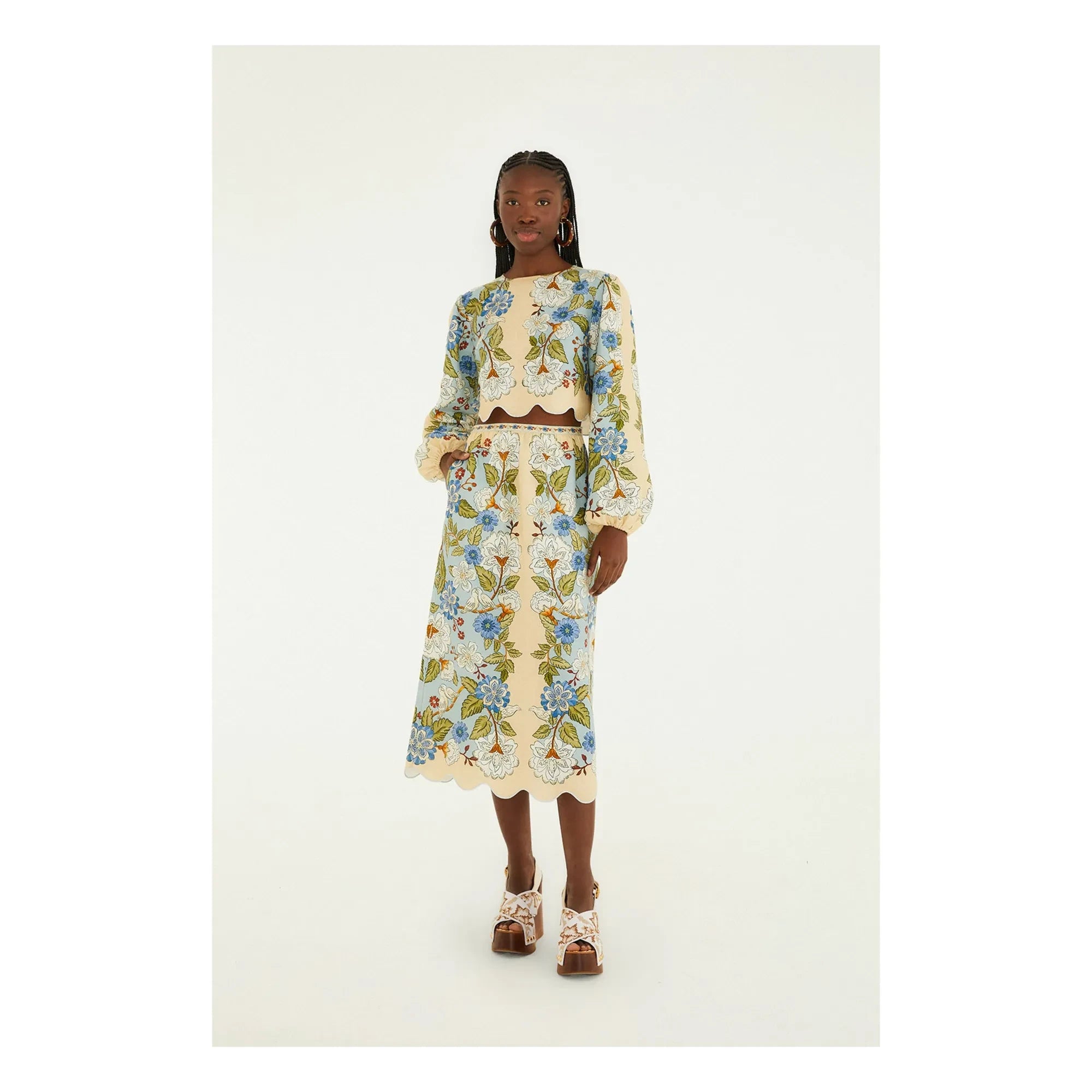Farm Rio - Garden Linen Blouse | Cream
