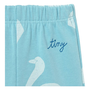 Tinycottons - Jogger Swans Organic Cotton | Light blue