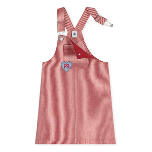 Petit Bateau - Organik Pamuklu Salopet Elbise | Pembe