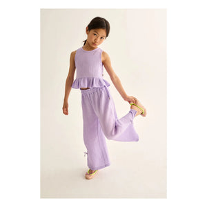 Cozmo - Purple Cotton Fleece Pants | Lavender