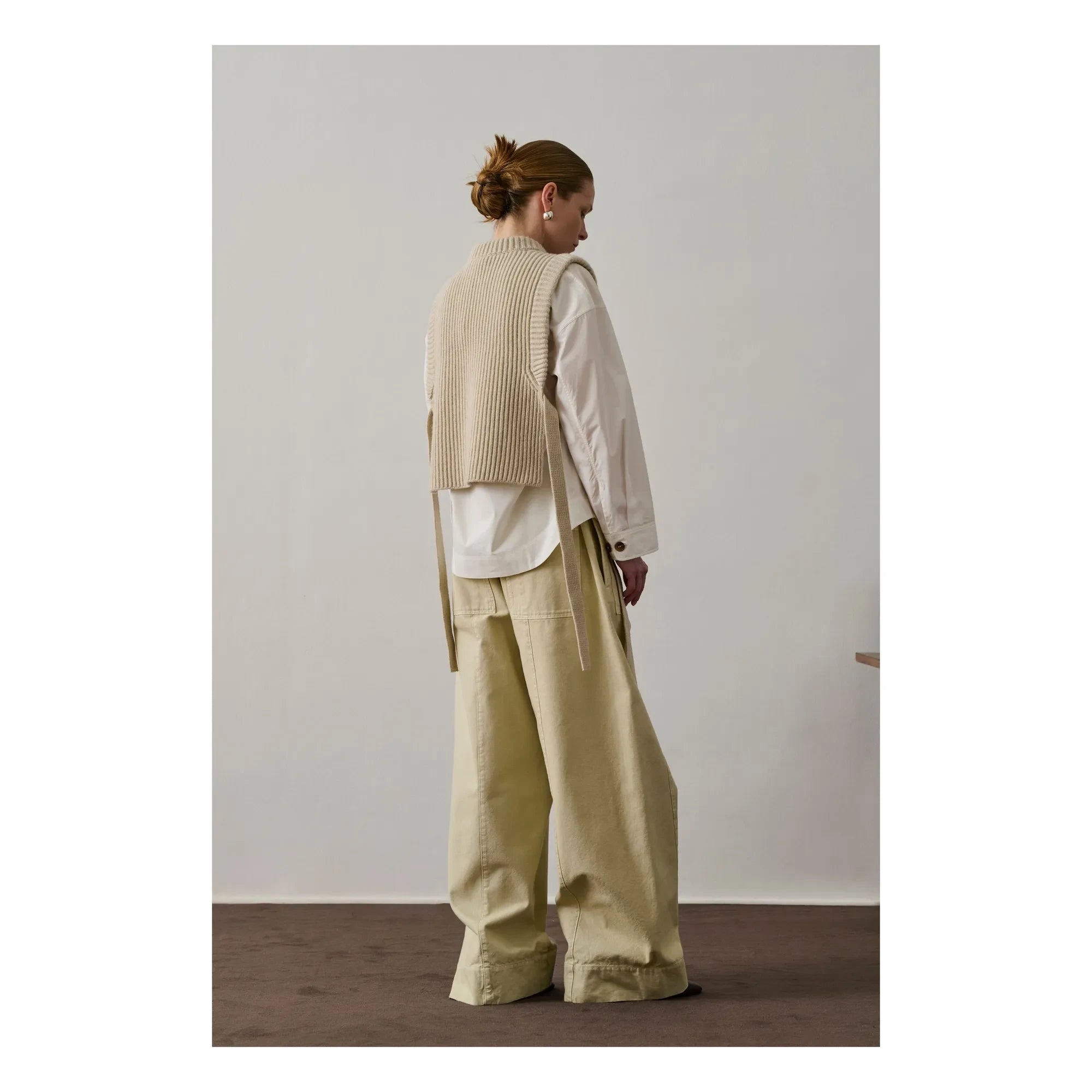 Soeur - Firmus Merino Wool Sleeveless Sweater | Heather White