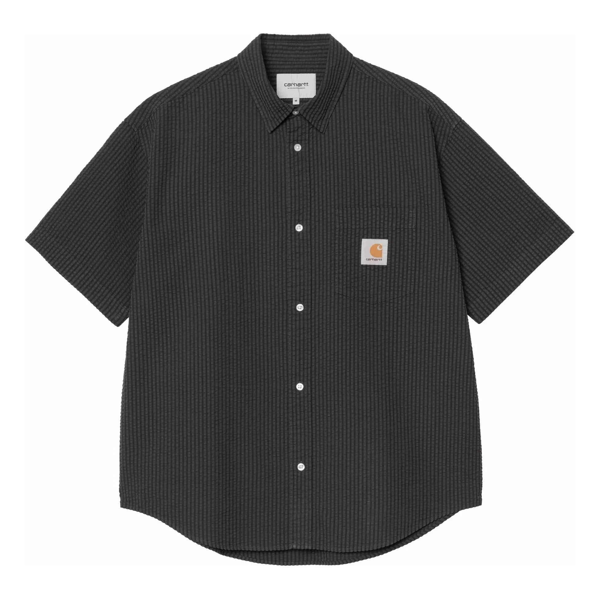 Carhartt WIP - Toland Çizgili Seersucker Gömlek | Siyah