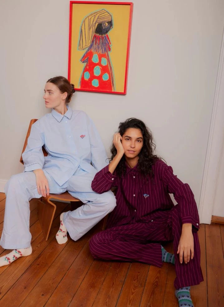 Becksöndergaard - Scallop Flotile Pijama Üstü | Mavi