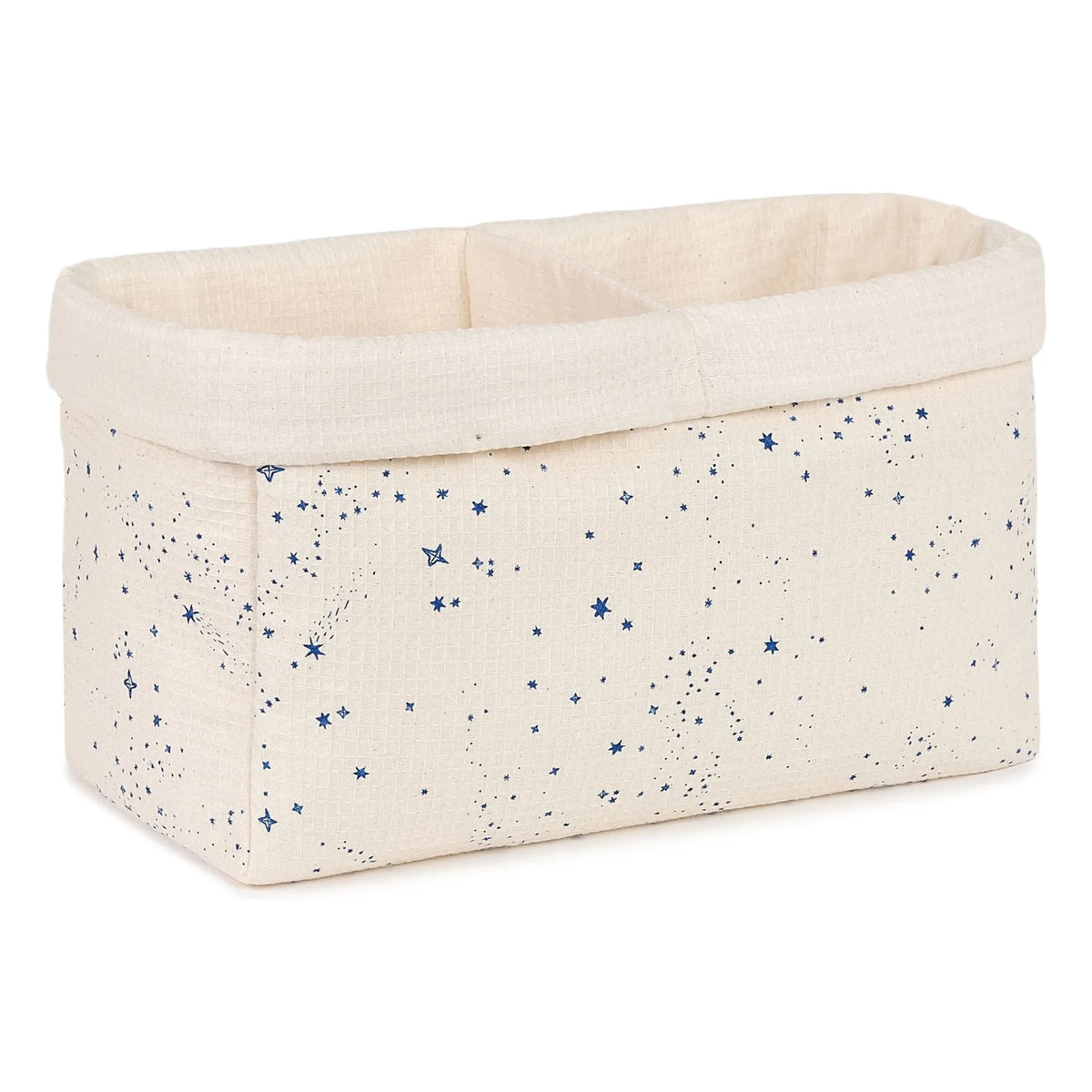 Nobodinoz - Blue Milky Way Two-Compartment Storage Basket