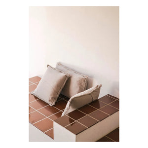 Lorena Canals - Stone-Washed Square Cushion | Pearl Gray