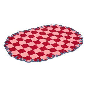 Bitossi - Dama Rosa Checkered American Placemats - Set of 2 | Red