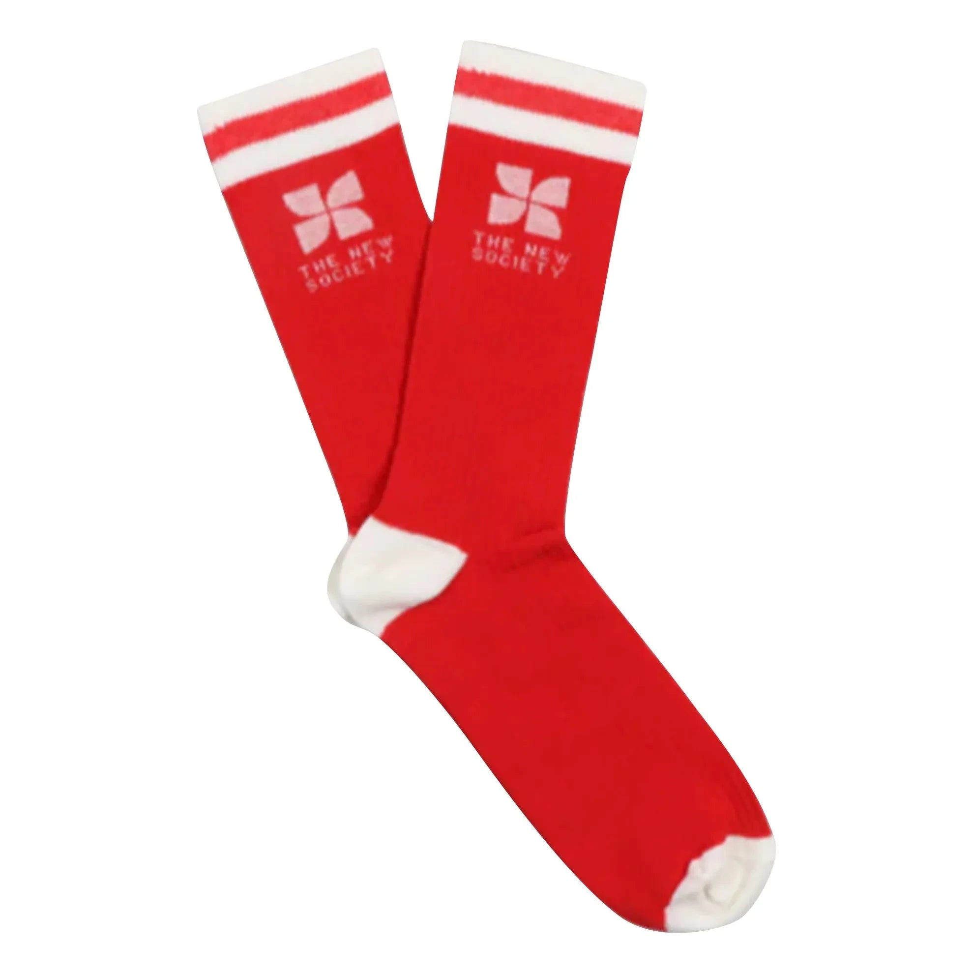 the new society - Cotton Socks | Red